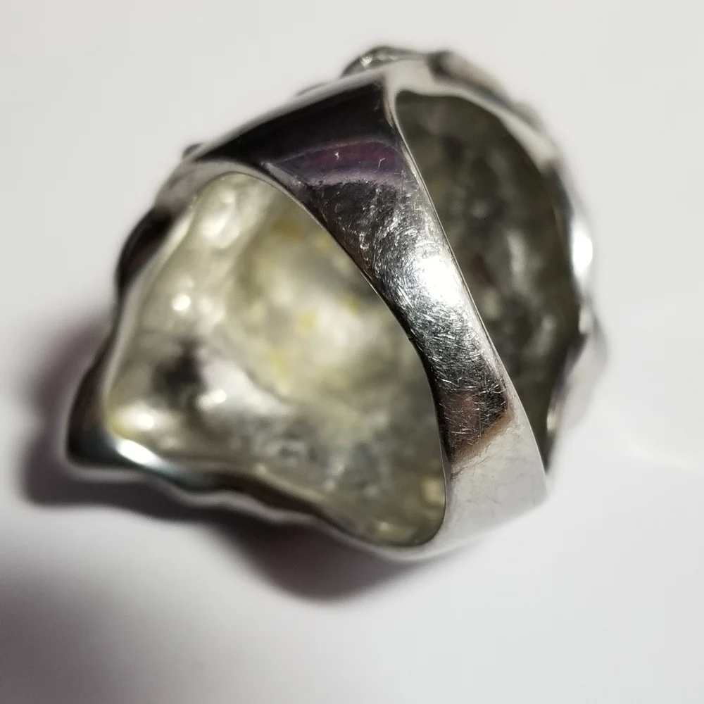 Relisted -lion ring red rhinestone eyes dark silvertone size 11.75   11 3/4 - Picture 13 of 14